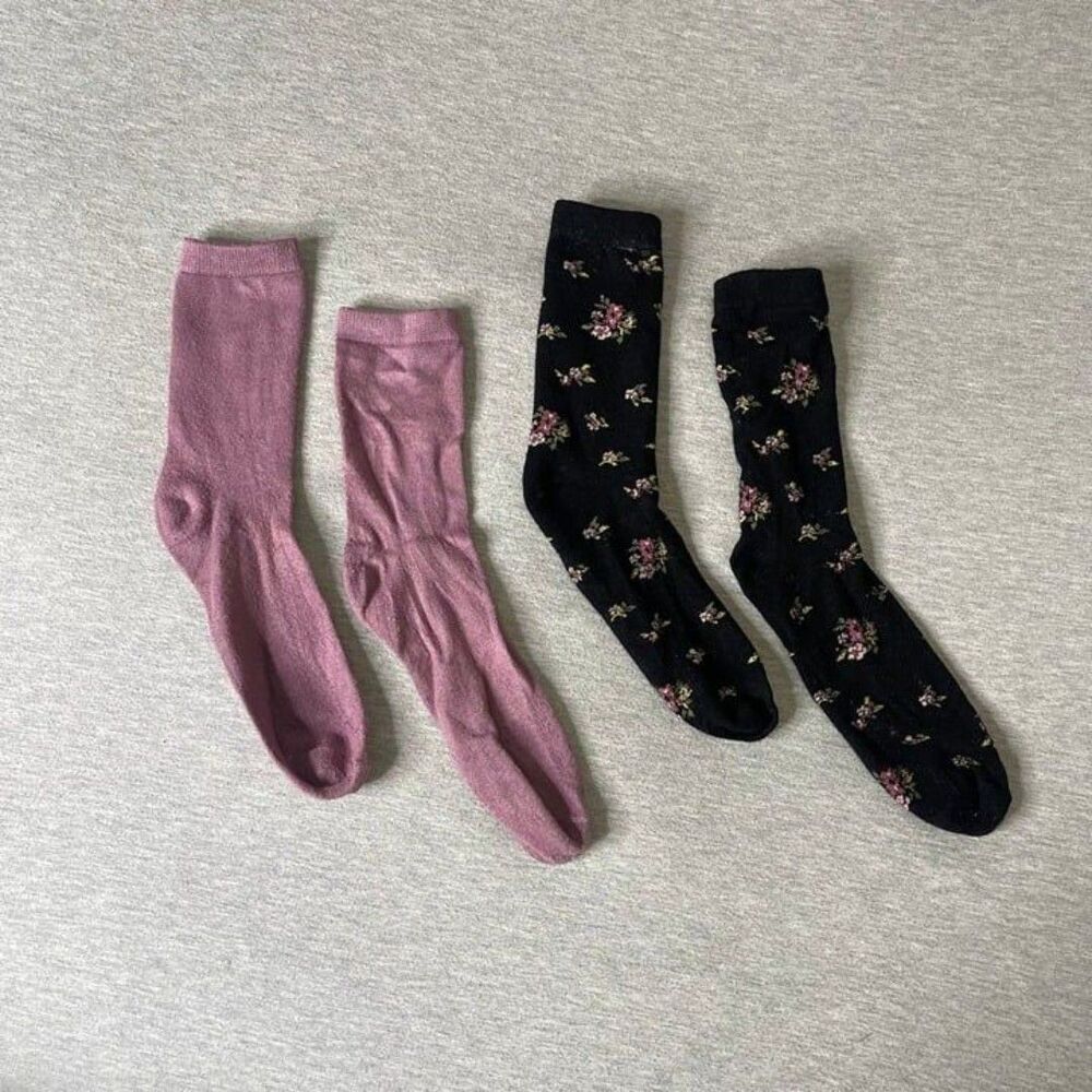 Victoria's Secret Women’s Cozy 2 Pair Crew Socks